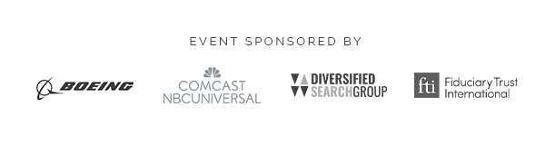 Event Sponsored by, Boeing, Comcast NBC Universal, Diversified Search Group, Fiduciary Trust International